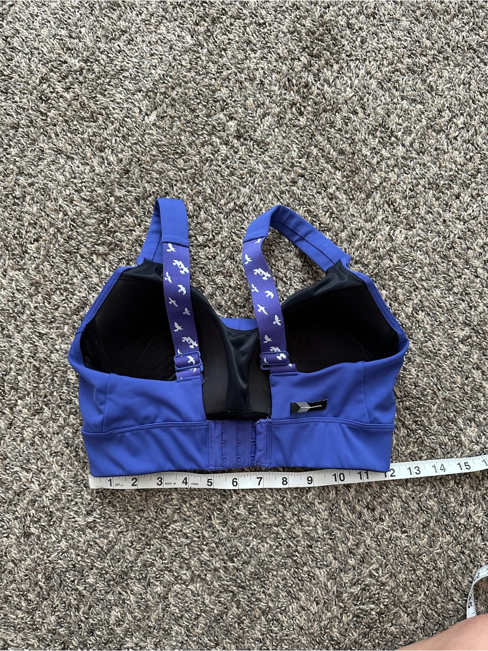 Oiselle Blue Sports Bralette Top - Picture 2 of 5